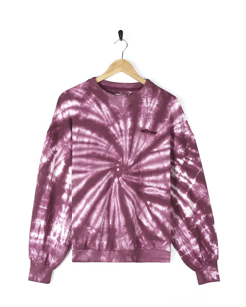 Saltrock Women's Dawn Tie Dye Sweatshirt - Dark Pink Small